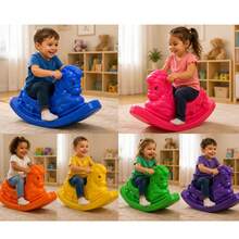 Gangorra Cavalinho Brinquedo Infantil Playground - Pink - Visão 2