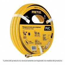 Pvc Hose For Compressor, 15 X 1/4, Pretul 20664 Yellow Color - Yellow - View 3