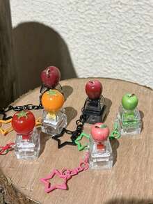 Creative Single-Key Simulated Fruit Keychain, With Cute Cartoon Designs. A Gift Accessory For Friends. - Multicolor - View 2