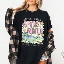 Funny Later Gator , After While Crocodile T-Shirt,  Apparel, Funny Graphic - 黑色 - 查看 1