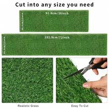1pc Artificial Grass Table Runner, Durable And Easy To Clean, Rectangular Tabletop Decor, Suitable For Christmas, Wedding, Outdoor Golf And Football Party - Multicolor - View 6