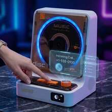 LOKMAT CD201 便攜式藍牙 CD 播放器，內建立體聲喇叭與 4000mAh 可充電電池，附遙控器，支援多種播放模式（CD、音訊線、USB、藍牙、FM、光纖、AUX） - 查看 4