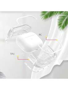 Transparent Anti-Drop Protective Case For AirPods 2/1, Apple Original Pro 2nd Generation Bluetooth Earphone Soft Shell, 3rd Generation Protective Case - White - View 2