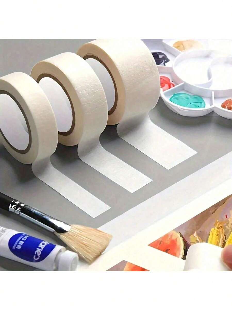Masking Artist Tape Removable Paper Tape (0.59/0.79/1.18 Inches X 394 Inches) Suitable For Watercolor, Painting And Drawing, Watercolor Canvas Frames, Medium Adhesion For Paper Crafts - Multicolor - View 1