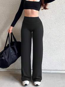 YEOREO Workout Leggings Womens No Front Seam Straight Leggings  31.5" High Waist Buttery Eddiy Gym Yoga Pants Summer Leggings For Women - 黑色 - 查看 2