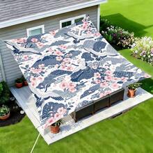 1 pieza Vela de sombra solar cuadrada con estampado geométrico de girasol fresco, adecuada para patio pequeño, piscina, área de ocio al aire libre de villa. Sombrilla de playa, tela de sombra solar para exteriores, toldo de playa, tienda de playa, sombra solar para patio, cenador al aire libre, cenador - Bohemia C - Ver 44