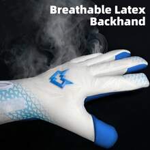WVVOU Professional Goalkeeper Gloves, Without Finger Protection, Suitable For Adult Football Goalkeepers, Breathable Football Gloves, High Performance Goalkeeper Gloves, Equipped With 4 Pieces Of 3mm Sticky Super Grip Latex Palm - White - View 8