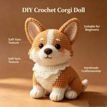 1pc Happy Corgi/Wheat Hamster/Duck/Penguin Crochet Kit (Unfinished, Simple Hand Crochet Required)! DIY Crochet Set For Beginners, Includes Step-By-Step Guide And English Instructions, Christmas Decoration Gift - DIY Crochet Kit - View 11