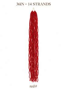 Faux Locs Crochet Hair, Pre Looped Synthetic Braiding Hair Extensions, Soft Lightweight Goddess Locs With Natural Texture, 18/24/30/36 Inch, 18 Or 14 Strands, Easy Crochet Styling For Daily Wear, Party & Vacation, Halloween - Multicolor - View 28