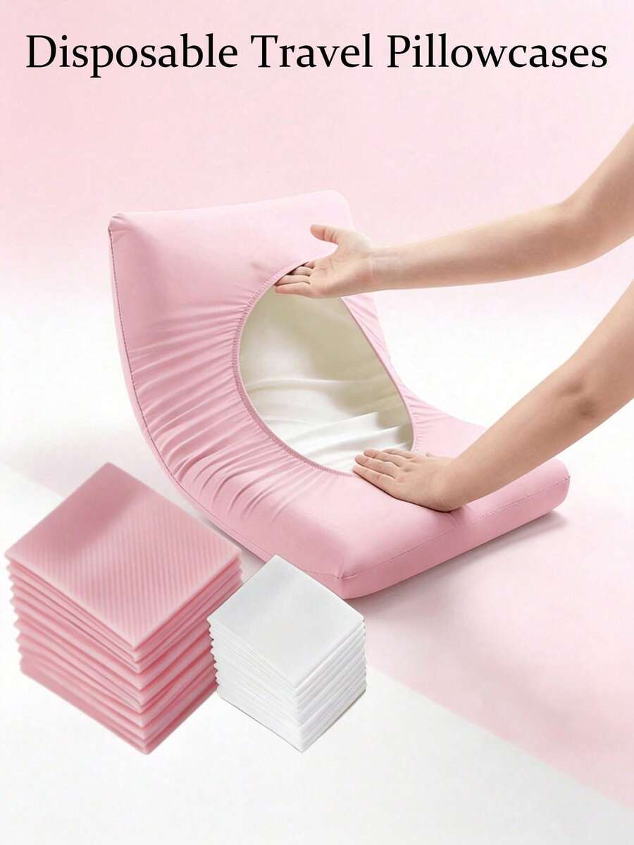 Soft Disposable Travel Pillow Covers,Ultra-Soft Pillowcases Comfortable,Universal Fit Disposable Pillowcases,Soft Disposable Travel Pillow Covers,Ideal For Hotel,Travel - Pillow Core Not Included Travel Essentials Travel Summer Holiday Back To School - Multicolor - View 1