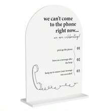 Audio Sign Photo Sign For Wedding Engagement Bridal Shower Party Acrylic Sign For Table Desk - Come to the Phone - View 1