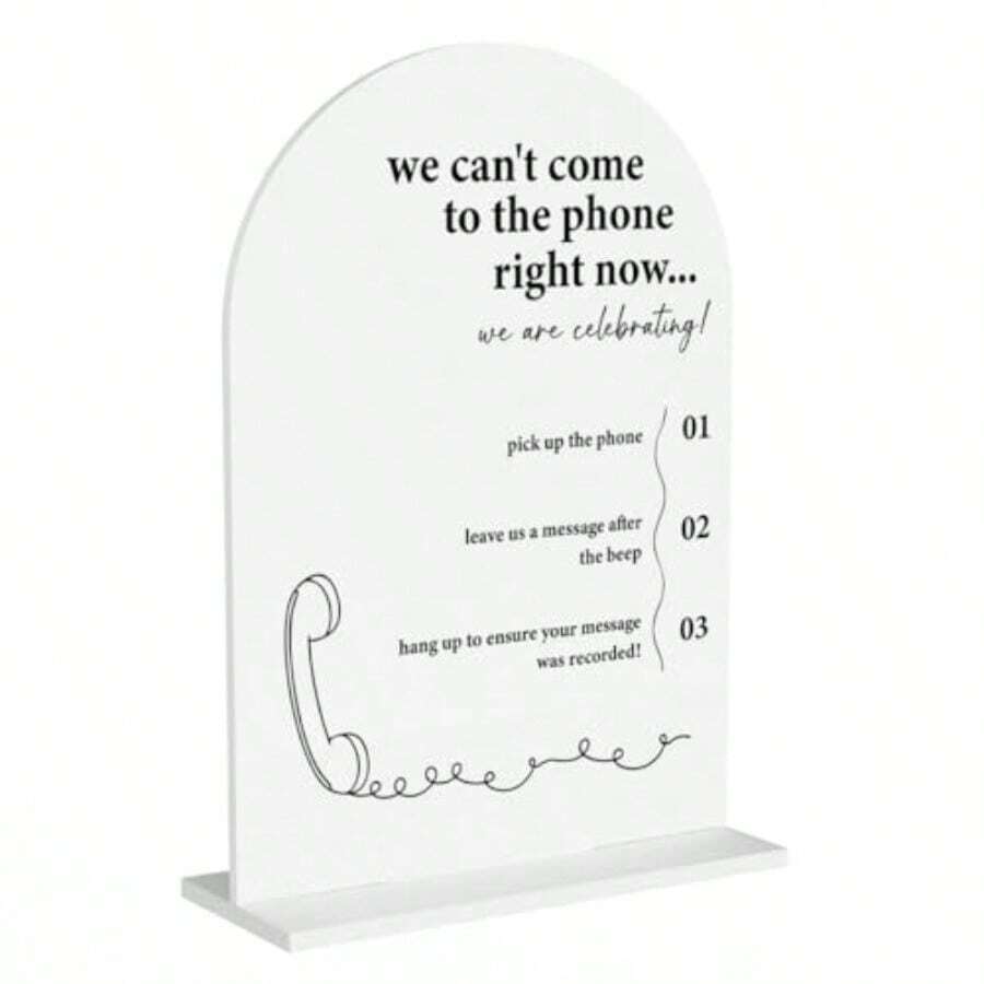 Audio Sign Photo Sign For Wedding Engagement Bridal Shower Party Acrylic Sign For Table Desk - Come to the Phone - View 1
