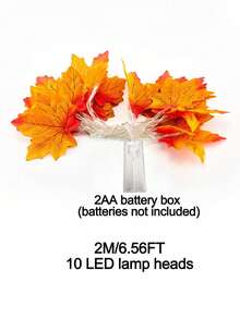 Lighted Maple Tree Autumn Decor, Thanksgiving Maple Leaf Tabletop Tree, Lighted Autumn Home Decor, Suitable For Thanksgiving, Harvest, Farmhouse Style, Home Decor, Wedding Party, Gift, Indoor, Outdoor - Multicolor - View 10