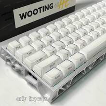 132顆果凍白側刻鍵帽，ABS+PC材質，MDA高度，水晶鍵帽，適用於61/64/68/75/84/87/98/104/108鍵機械鍵盤，兼容Cherry/Gateron MX軸，高品質耐磨不褪色不油膩，適合禮品與個人使用，熱插拔鍵帽，高吸引力個性化鍵帽，鍵盤DIY，客製化鍵帽，桌面搭配，客製鍵帽，鍵帽套組，遊戲鍵帽，鍵盤配件，可愛鍵帽 - 查看 2
