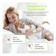 Tens/ems Electroestimulador Muscular 2Canales 36 Modos 10 Electrodos Digital Portátil Recargable SJROHE plateado masajeador eléctrico con Electroestimuladores Muscular alivio Dolor Relajación Muscular - Gris Claro - Ver 7