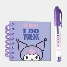 Hello Kitty Cerdá 毛絨文具套裝，女孩款 - 帶登山扣的鉛筆盒、迷你筆記本和鋼筆，紫色閃光設計，官方授權，返校禮物 - 選項 3 - 查看 5