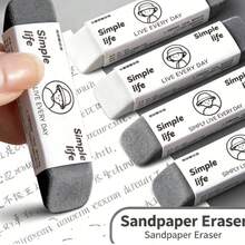 10pcs Matte Erasers, Suitable For Pencils, Ballpoint Pens And Fountain Pens, Multi-Functional, Ideal For School Exams. Various Colors And Styles, Randomly Matched, Essential For Back To School. - Multiple Styles - View 5