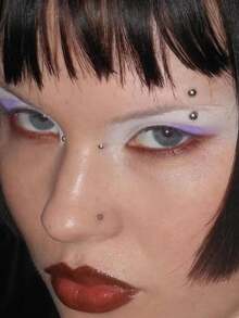 1/2/3/4 Peças Joias de Piercing Labial, Joias de Piercing Falso Estilo Y2K (Pino de Nariz, Pino de Sobrancelha), Adesivo de Umbigo Prateado Sem Piercing, Adesivo de Maquiagem Punk Y2K (Unissex), Presente, Essencial de Viagem, Produto Acessível, Necessidade de Viagem, Série de Joias Corporais Sexy Y2K, Fantasia de Halloween - Multicolorido - Visão 8