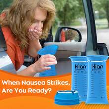 Hion 26/27pcs Large Capacity Leak-Proof Vomit Bags 1000ml – Motion Sickness, Morning Sickness, Long Travel Essential, Portable And Durable, Suitable For Adults And Children - 1000ml - View 2
