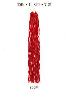 Faux Locs Crochet Hair, Pre Looped Synthetic Braiding Hair Extensions, Soft Lightweight Goddess Locs With Natural Texture, 18/24/30/36 Inch, 18 Or 14 Strands, Easy Crochet Styling For Daily Wear, Party & Vacation, Halloween - Multicolor - View 24