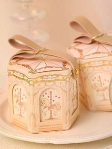 1 Set Rotating Candy Box, Paper Gift Box, Empty Box, Suitable For Weddings, Birthdays, Anniversaries And Parties, Various Design And Decoration Needs - Gift Box - View 3