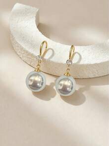 Niche Exquisite High-Gloss Pearl Earrings - Bright - View 4