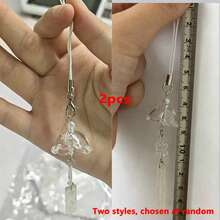 Creative Snowflake Wind Chime Pendant (Plastic) – Fashionable And Elegant Wind Chime Accessory, Can Be Used As Phone Lanyard, Keychain, Card Chain, Bell, Card Holder, Bookmark Or Clip. Perfect Winter Or Birthday Gift. - Multicolor - View 11