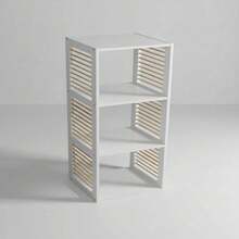 KIWI MOBLEKIT | Wooden Shelves For Storage And Decoration, Cube Or Rectangular Models With Door Or Drawer Options, Modern Auxiliary Furniture For Living Room, Bedroom Or Office - 三格書架 30x30x90 公分 白色 - 查看 8