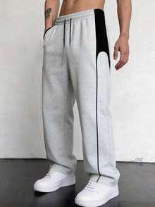 Men's Autumn Fashion Casual Wide Leg Pants Outdoor Sports Minimalist Long Trousers - Grey - View 3