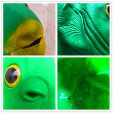 1pc Green Fish Head Mask Black Gorilla Animal Head Cover Prank Funny Prop Party COS Carnival - A - View 3