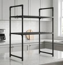 3-Tier Microwave Shelf For Kitchen, Microwave Storage And Organization, Spice And Dish Organizer, Modern Kitchen Decor, Kitchen Storage Rack, Oven Shelf - A - View 6