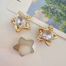 Electroplated Gold Shoe Charms Starfish Shell Beach Shoe Charms For Women Summer Vacation DIY Shoe Decoration For Sandals Slides - Gold - View 3