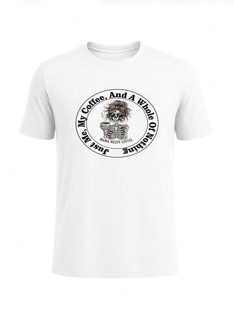 Men Minimal Chest Print T-Shirt Soft Cotton Tee - 白色 - 查看 1