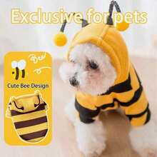 1 pièce Sweat-shirt à capuche de transformation en abeille pour animaux de compagnie - Multicolore - Voir 3