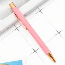 1/5/10pcs Customized Text LOGO Retractable Ballpoint Pen, Metal Middle Oil Ink Pen, Clickable Spring Pen, Promotional Pen For Students And Office Stationery, Ideal For Anniversary Or Bridesmaid Gifts, Comfortable Grip, Smooth Writing Without Ink Smudging, Portable Pen Clip, Detachable, Suitable For Office, Study, Daily Use And Business Gifts - Multi-color Ballpoint Pen - View 38