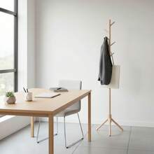 KIWI MOBLEKIT | Free-Standing And Expandable Clothes Racks In Metal And Wood, Clothing With Adjustable Options, With Wheels Or Shelves, Organizers For Bedroom, Entryway And Home - 木材42x42x175釐米山毛櫸 - 查看 8