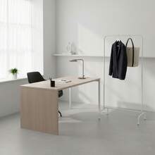 KIWI MOBLEKIT | Free-Standing And Expandable Clothes Racks In Metal And Wood, Clothing With Adjustable Options, With Wheels Or Shelves, Organizers For Bedroom, Entryway And Home - Blanco 78x44.5x160 厘米 - 查看 7