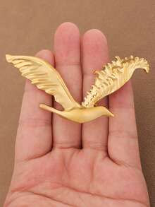 SUPBORA 1pc Fashionable Silver/Gold Color Bird Deer Dragonfly Cat Butterfly Brooch Pin, Animal Insect Lapel Pins For Women Dresses Coats Sweaters Jewelry - Gold and Silver - View 2