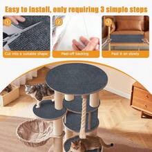 Baofeng 1 Stück Kratzschutz für Möbel langanhaltend Kratzpad mit selbstklebender Rückseite, geeignet für Sofa, Couch, Wand, Katzenbaum und DIY-Kratzbrett zum Klettern für Katzen - Größenauswahl - Übersicht 7
