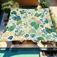 1 pieza Vela de sombra solar cuadrada con estampado geométrico de girasol fresco, adecuada para patio pequeño, piscina, área de ocio al aire libre de villa. Sombrilla de playa, tela de sombra solar para exteriores, toldo de playa, tienda de playa, sombra solar para patio, cenador al aire libre, cenador - Bohemia C - Ver 2