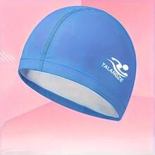 Babous Unisex Waterproof Swimming Cap, Elastic PU Swim Cap With Ear Protection Design, Suitable For Long Curly Hair - Multicolor - View 9