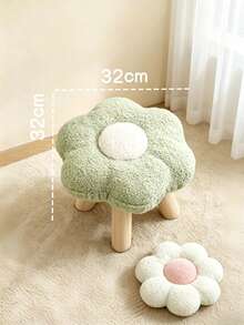 Squishies 柔軟凳子 可拆卸可水洗 房間裝飾 臥室裝飾 節日必備 鞋凳 腳凳 花盆桌 適合可愛舒適風格房間 - 白色 - 查看 4