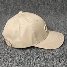 Gorra de camionero con bordado de letra, gorra de béisbol ajustable - Champán - Ver 1
