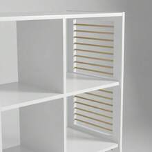 KIWI MOBLEKIT | Wooden Shelves For Storage And Decoration, Cube Or Rectangular Models With Door Or Drawer Options, Modern Auxiliary Furniture For Living Room, Bedroom Or Office - 六格書架 60x29.5x87.5 公分 白色 - 查看 5