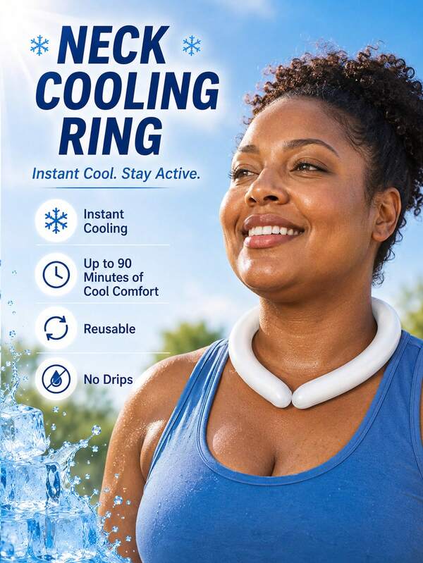 Ice Cooling Neck Ring, Cool And Refreshing, Soft Touch, Heat-Resistant TPU Material, Reusable Ice Neck Ring, Enjoy Coolness Anytime, Comfortable And Lightweight To Wear, Essential For Summer Cooling, Suitable For Sports, Outings, Cooking And Various Occasions