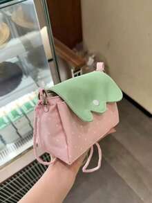 Niche Design Fashion Solid Color Mini Square Bag For Women, Versatile Textured Quilted Chain Crossbody Bag For Outings, Shopping And Commuting - Pink - View 4