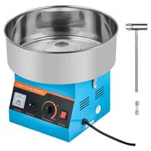 Cotton Candy Machine Commercial, 1000W Electric Candy Floss Maker, Easy Use With 15 Inch Stainless Steel Bowl And Sugar Scoop, Makes Hard Candy For Home Kids Birthday, Family Party, Blue - US A Type Plug(110-127V) - View 8