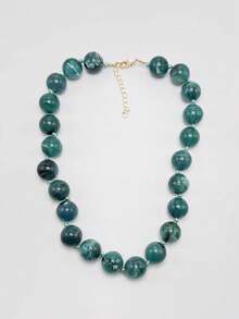 1pc Bohemian Style Round Geometric Resin Cloud Effect Beaded Rope Knotted Handmade Necklace, Suitable For Gifts And Daily Wear - Cloud Bead Knot Necklace - View 34