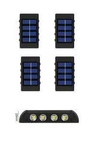 1/2/4件組 4LED/6LED/8LED 太陽能上下照壁燈，戶外防水LED階梯燈，現代裝飾壁燈，適用於戶外庭院、花園、草坪、露台、中庭、圍欄、車道、小徑裝飾燈，萬聖節、聖誕節、感恩節禮物 - 長條壁燈 - 查看 28