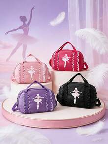 1pc Nylon Zipper One Shoulder Dance Backpack Casual Travel Bag Suitable For Daily Outdoor Use - one-size - View 2